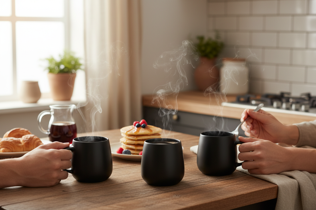 Black Mugs in Use