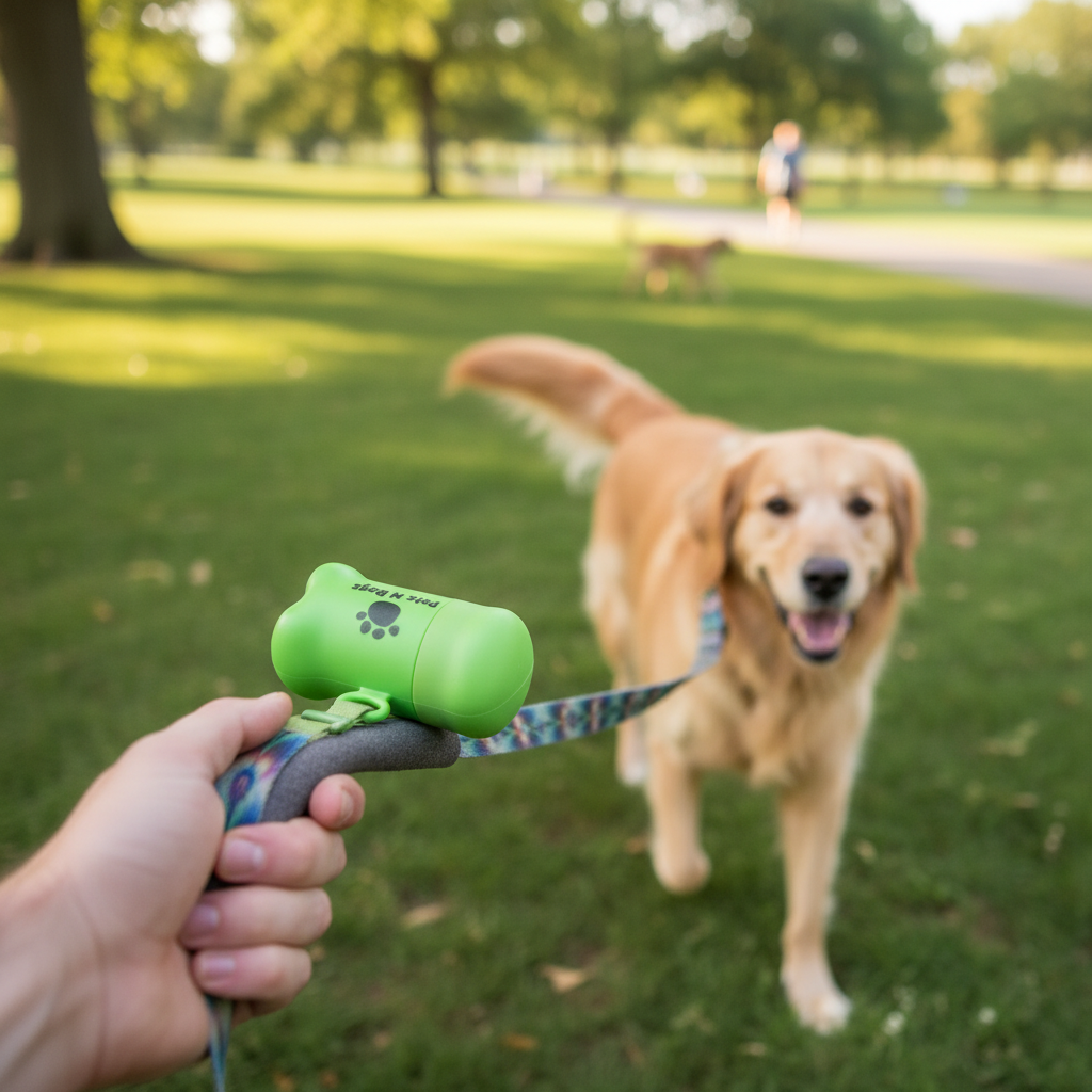 Bone-Shaped Poop Bag Dispenser - Lifestyle