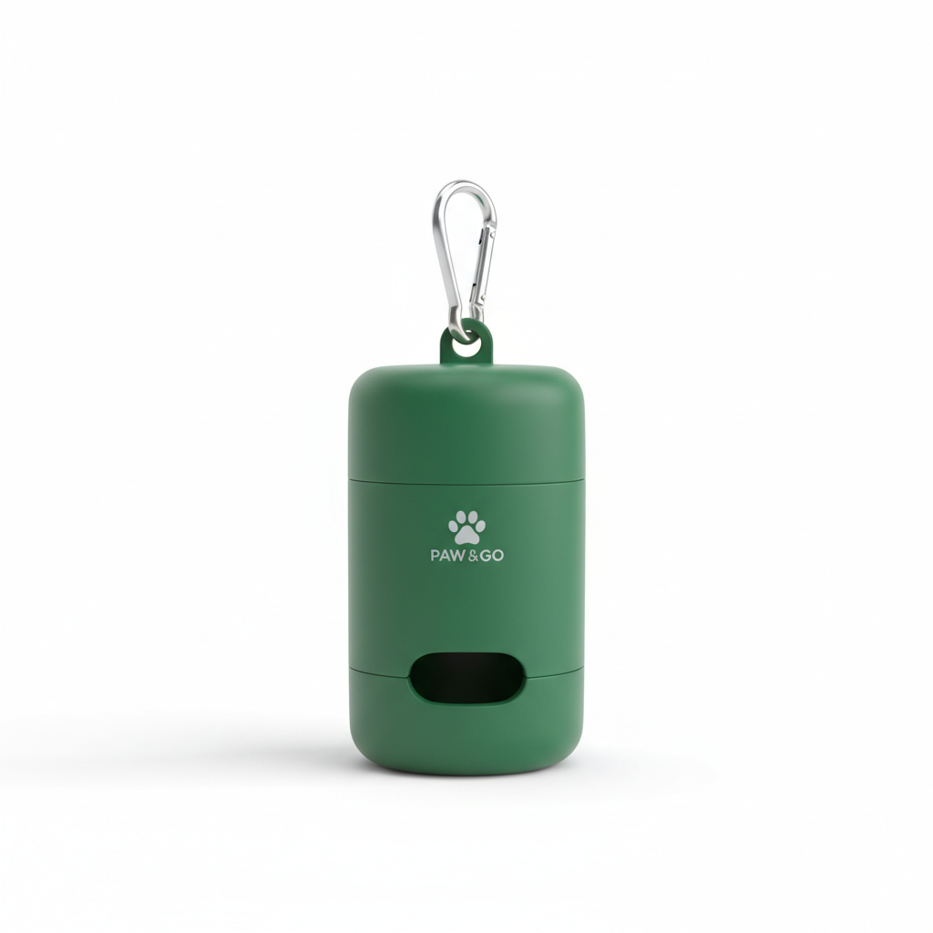Green Dog Poop Bag Dispenser - Product Shot