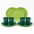 Green Plastic Cups and Plate Set