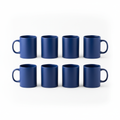 Set of 8 Blue Mugs
