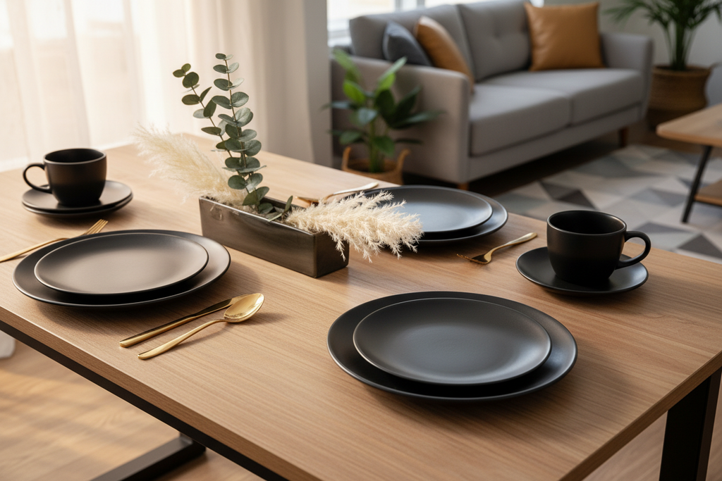 Styled dining table setting